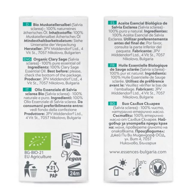 БИО Етерично масло Салвия скларея 10