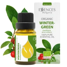 Organic wintergreen essential oil (15ml) front